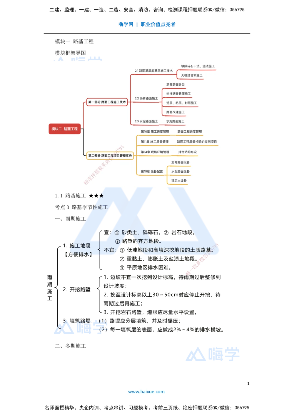 04.2025黄铃-考前拔分速成-（3）模块一路基工程3_2026年一级建造师_2026年一建公路_2025年一建公路SVIP_04-冲刺串讲✿考点强化✿小灶集训_23-公路《考前拔分速成》黄铃HX_讲义