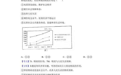 2010年高考政治试卷（天津）（解析卷）_政治历年高考真题_新&middot;Word版2008-2025&middot;高考政治真题_政治（按年份分类）2008-2025_2010&middot;政治高考真题