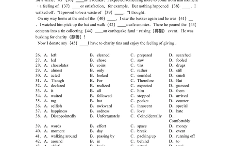 2010年高考英语试卷（陕西）（空白卷）_英语历年高考真题_新&middot;Word版2008-2025&middot;高考英语真题_英语（按省份分类）2008-2025_2008-2025&middot;（陕西）英语高考真题