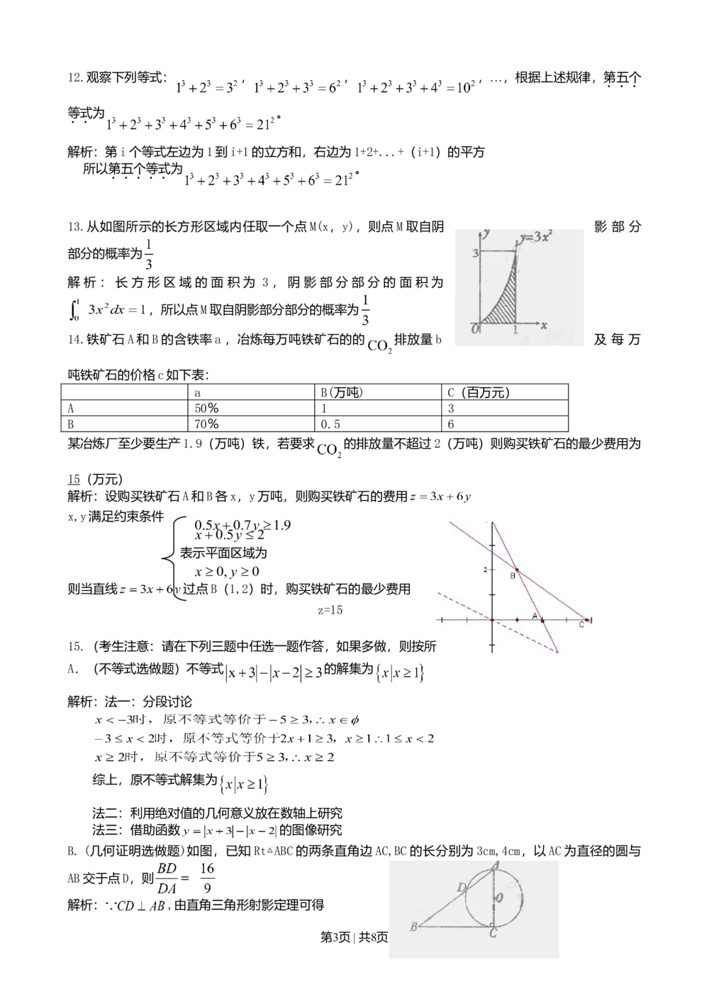 2010年高考数学试卷（理）（陕西）（解析卷）_历年高考真题合集_数学历年高考真题_新&middot;Word版2008-2025&middot;高考数学真题_数学（按省份分类）2008-2025_2008-2025&middot;（陕西）数学高考真题