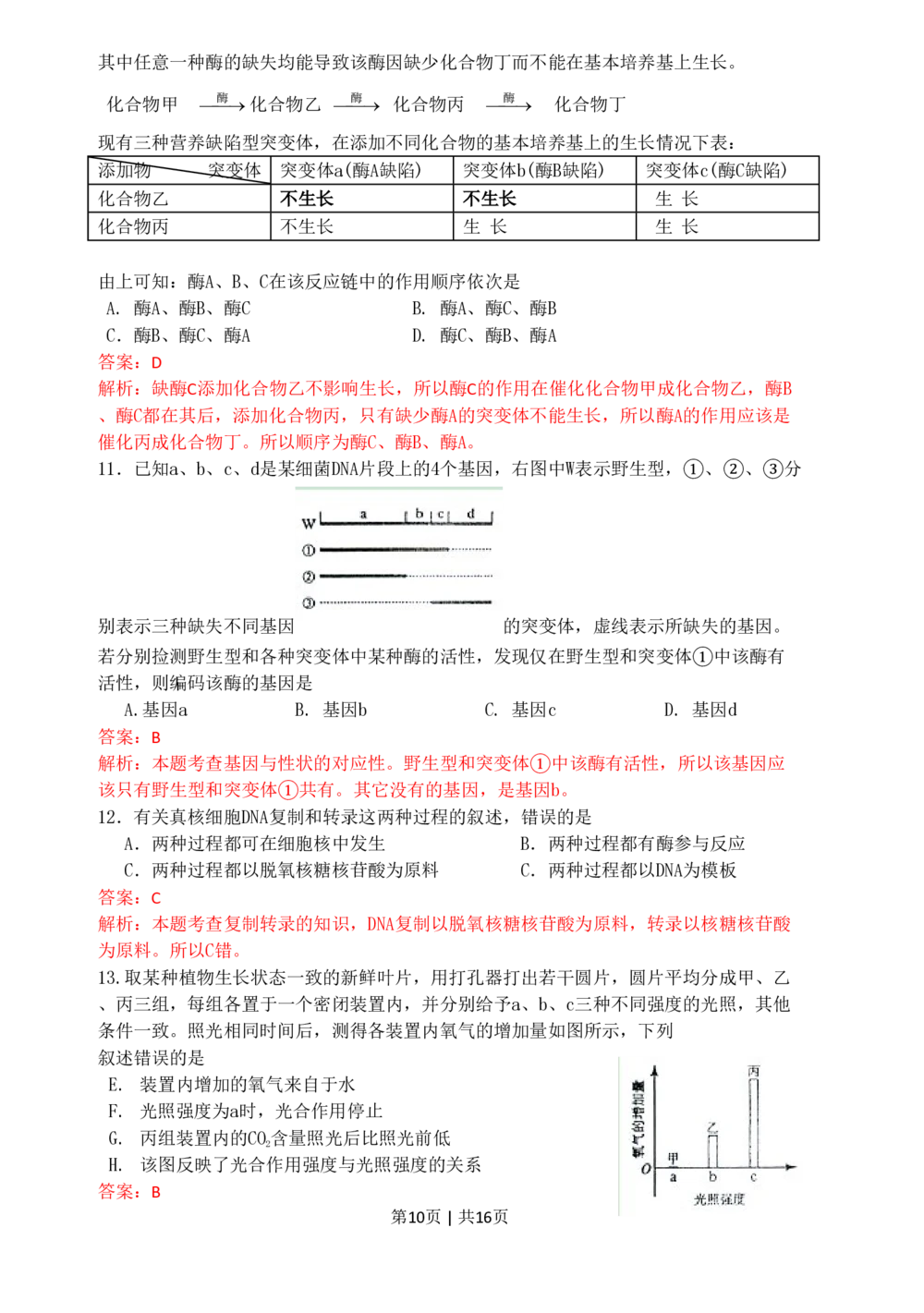 2009年高考生物试卷（海南）（解析卷）_生物历年高考真题_新&middot;PDF版2008-2025&middot;高考生物真题_生物（按试卷类型分类）2008-2025_自主命题卷&middot;生物（2008-2025）_海南自主命题&middot;生物（2008-2024）