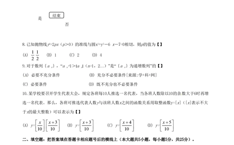 2010年高考数学试卷（理）（陕西）（空白卷）_历年高考真题合集_数学历年高考真题_新&middot;PDF版2008-2025&middot;高考数学真题_数学（按年份分类）2008-2025_2010&middot;高考数学真题