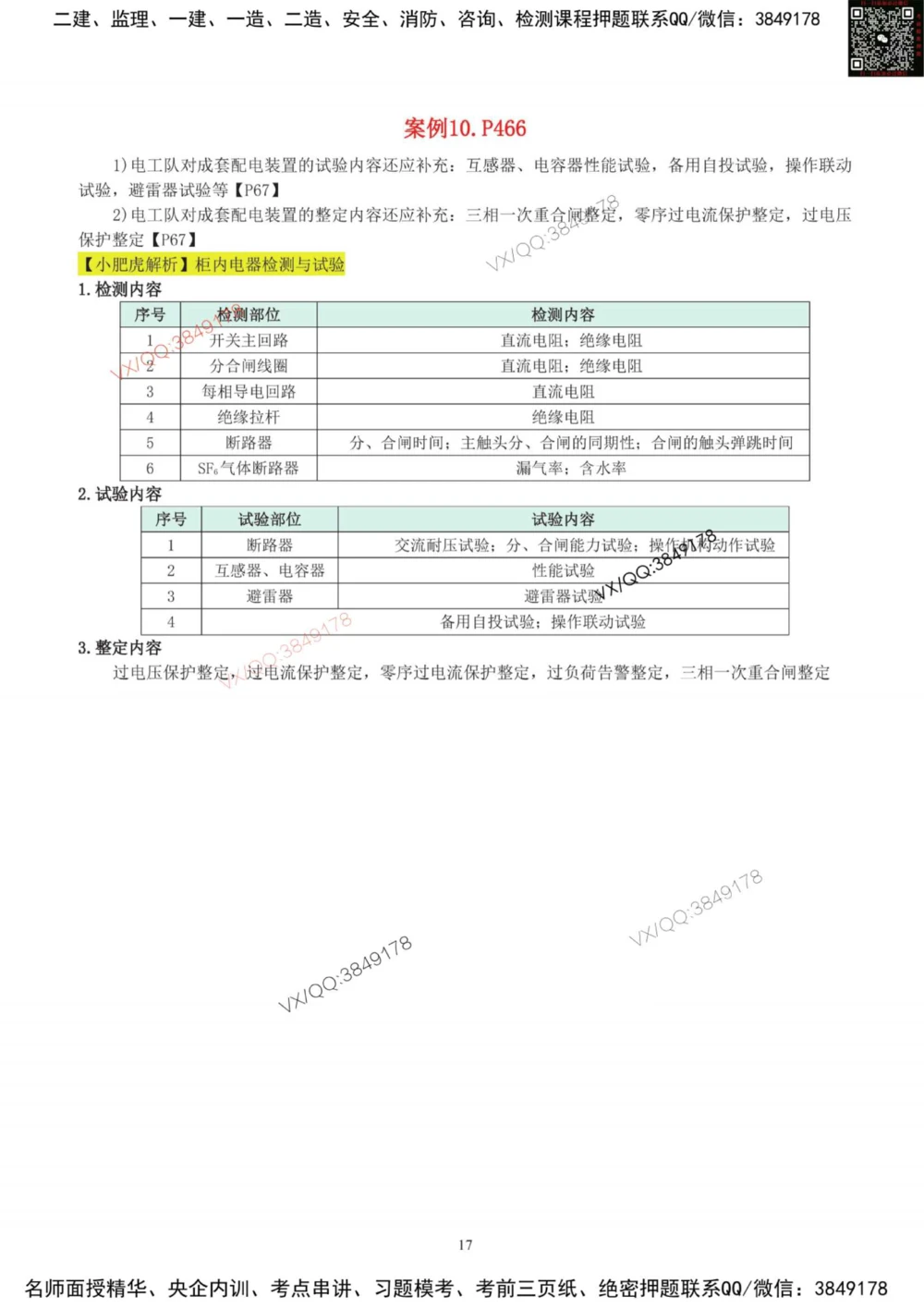 03-课后案例（参考答案）_2026年一级建造师_2026年一建机电_2025年一建机电SVIP_04-冲刺串讲✿考点强化✿小灶集训_17-机电《案例百题斩》小肥虎SMR_增值服务