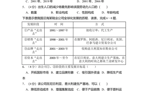 2010年高考地理试卷（新课标卷）（空白卷）_地理历年高考真题_新&middot;Word版2008-2025&middot;高考地理真题_地理（按年份分类）2008-2025_2010&middot;地理高考真题