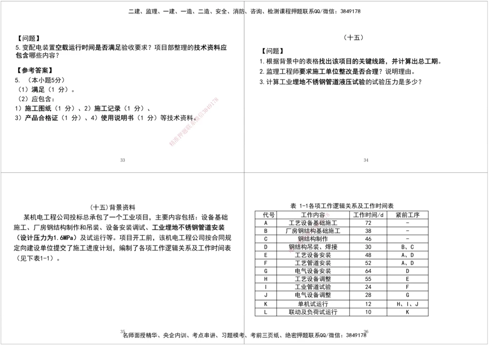 04.2025一建《机电》案例专项第四次课黑白打印版_2026年一级建造师_2026年一建机电_2025年一建机电SVIP_04-冲刺串讲✿考点强化✿小灶集训_28-机电《A计划案例专练》马明宇XT