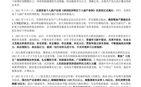 2021年3月_三桶油_中国石油_中石油笔试_笔试。！_1-思想素质_时政_Sszz_2021sszz总结
