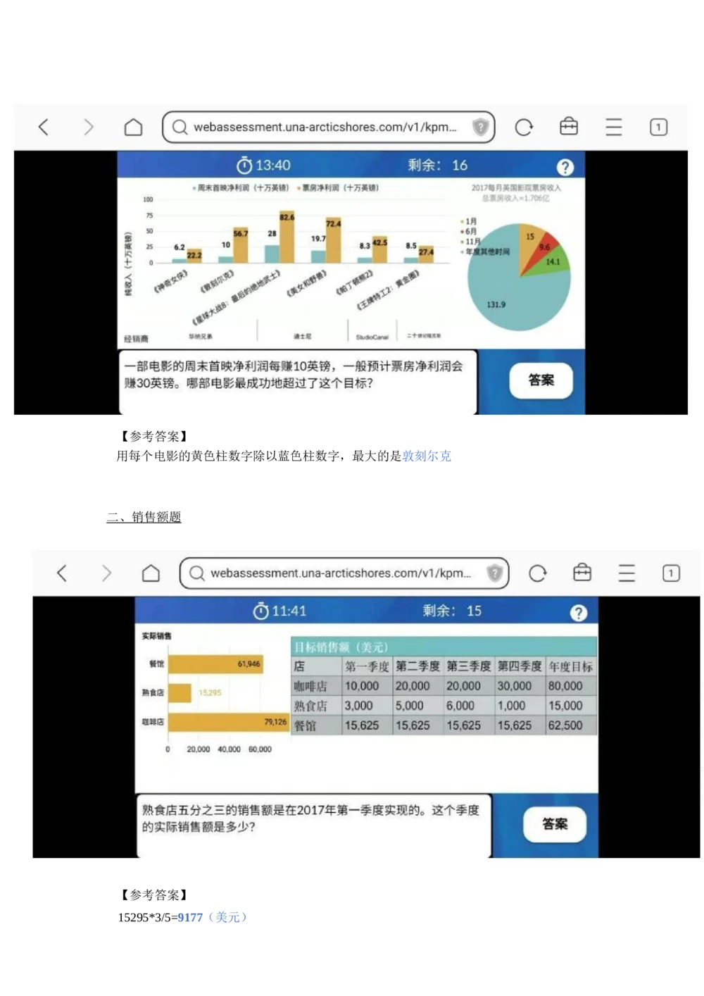 2022图表计算新题_2025春招题库汇总_四大题库2_毕马威KPMG2_2023毕马威
