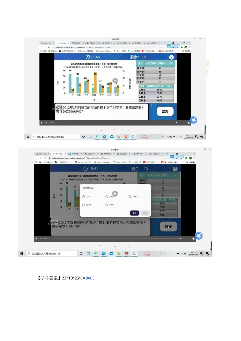 2022图表计算新题_2025春招题库汇总_四大题库2_毕马威KPMG2_2023毕马威