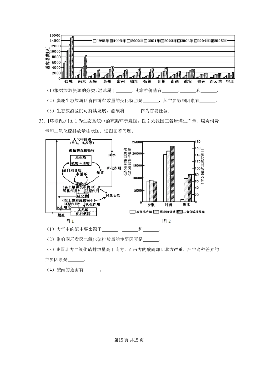 2010年高考地理试卷（江苏）（空白卷）_地理历年高考真题_新&middot;PDF版2008-2025&middot;高考地理真题_地理（按省份分类）2008-2025_2008-2025&middot;（江苏）地理高考真题