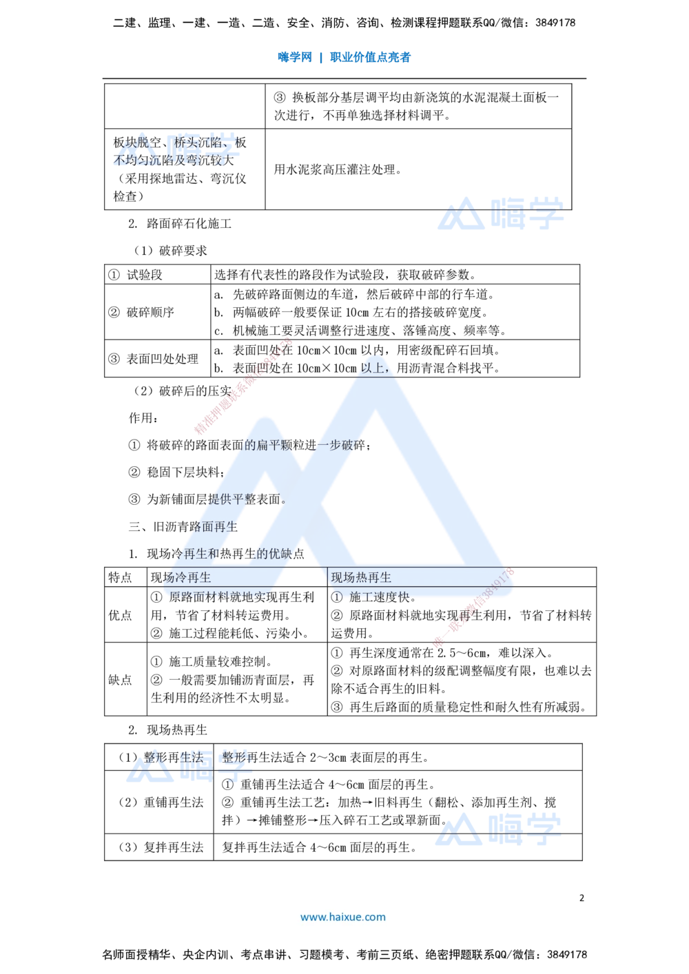 06.2025李昌春-名师冲刺特训-（6）路面工程3_2026年一级建造师_2026年一建公路_2025年一建公路SVIP_04-冲刺串讲✿考点强化✿小灶集训_39-公路《名师冲刺特训》李昌春HX_讲义