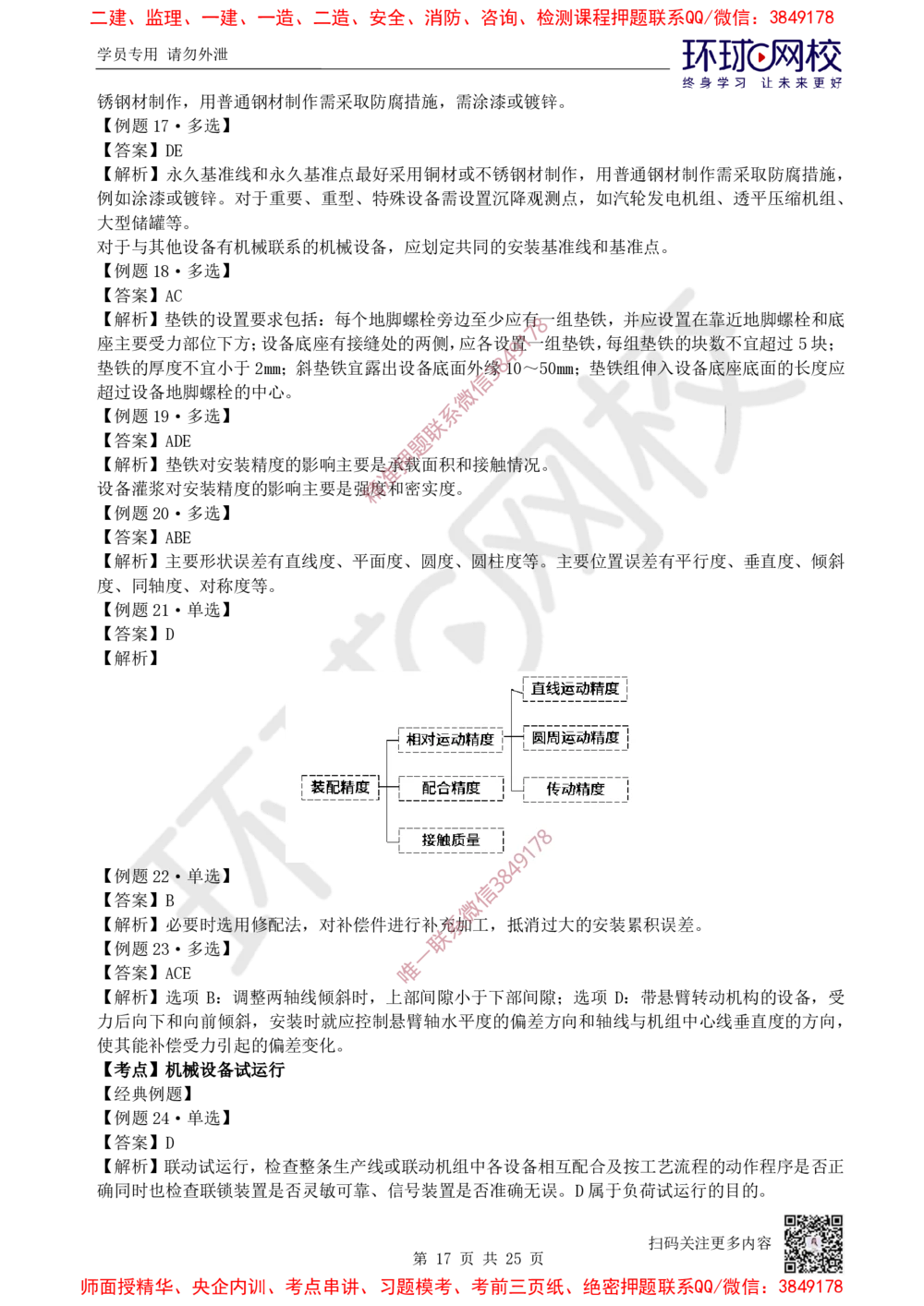 05.2025一建机电精题必练-第5讲-第4章工业机电工程安装技术（1）_2026年一级建造师_2026年一建机电_2025年一建机电SVIP_03-习题精析✿实战特训✿模考通关