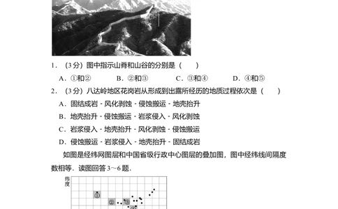 2010年高考地理试卷（北京）（空白卷）_地理历年高考真题_新&middot;Word版2008-2025&middot;高考地理真题_地理（按年份分类）2008-2025_2010&middot;地理高考真题