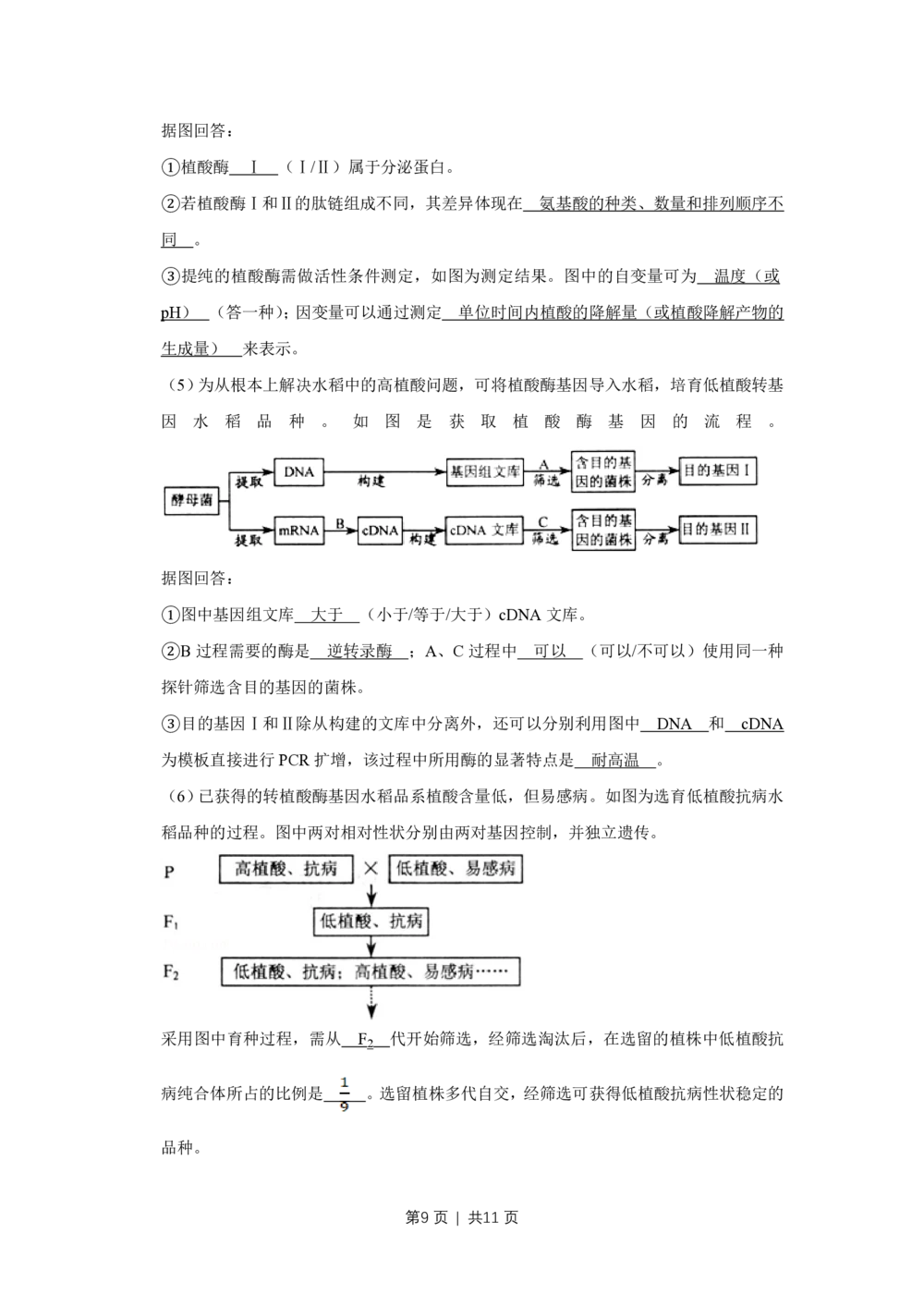 2009年高考生物试卷（天津）（解析卷）_生物历年高考真题_新&middot;PDF版2008-2025&middot;高考生物真题_生物（按试卷类型分类）2008-2025_自主命题卷&middot;生物（2008-2025）_天津自主命题&middot;生物（2008-2024）