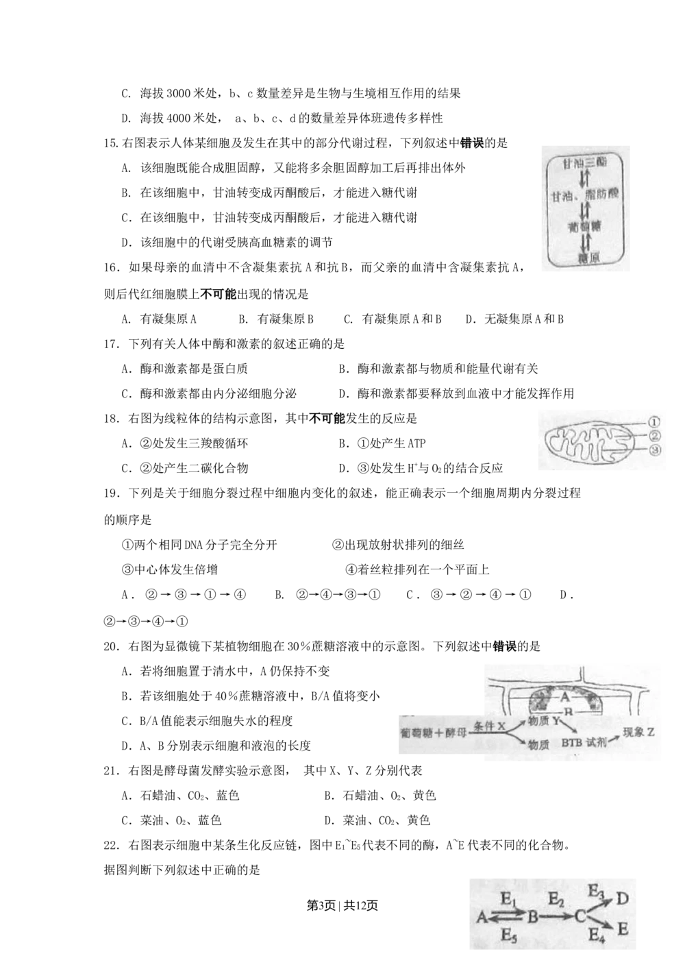 2010年高考生物试卷（上海）（空白卷）_生物历年高考真题_新&middot;Word版2008-2025&middot;高考生物真题_生物（按年份分类）2008-2025_2010&middot;高考生物真题