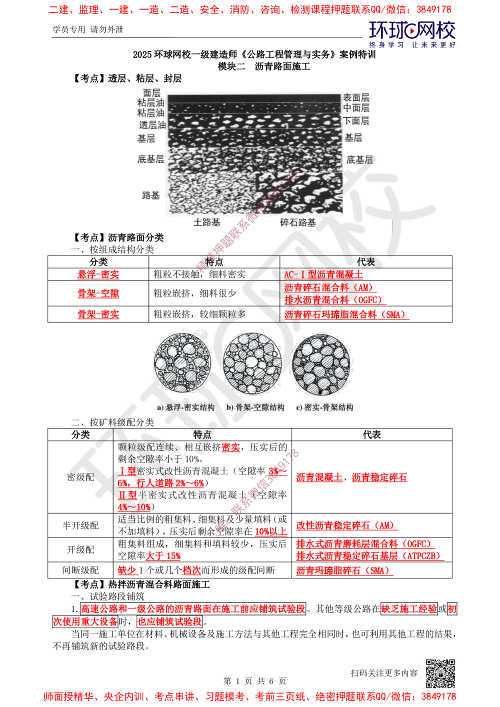 06.2025一建公路案例特训-第6讲-专题二路面工程（2）_2026年一级建造师_2026年一建公路_2025年一建公路SVIP_04-冲刺串讲✿考点强化✿小灶集训_07-公路《案例特训班》吴然HQ