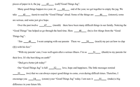 2025年河北省中考英语真题（空白卷）_河北省历年中考真题_3.河北英语（08-25）