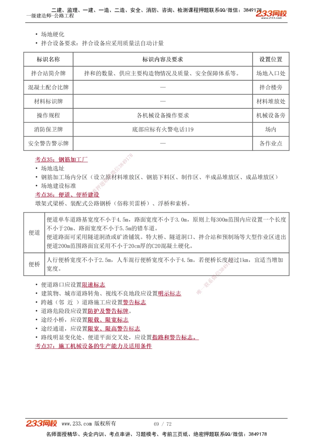 1-15_2026年一级建造师_2026年一建公路_2025年一建公路SVIP_04-冲刺串讲✿考点强化✿小灶集训_20-公路《高频考点班》安慧233
