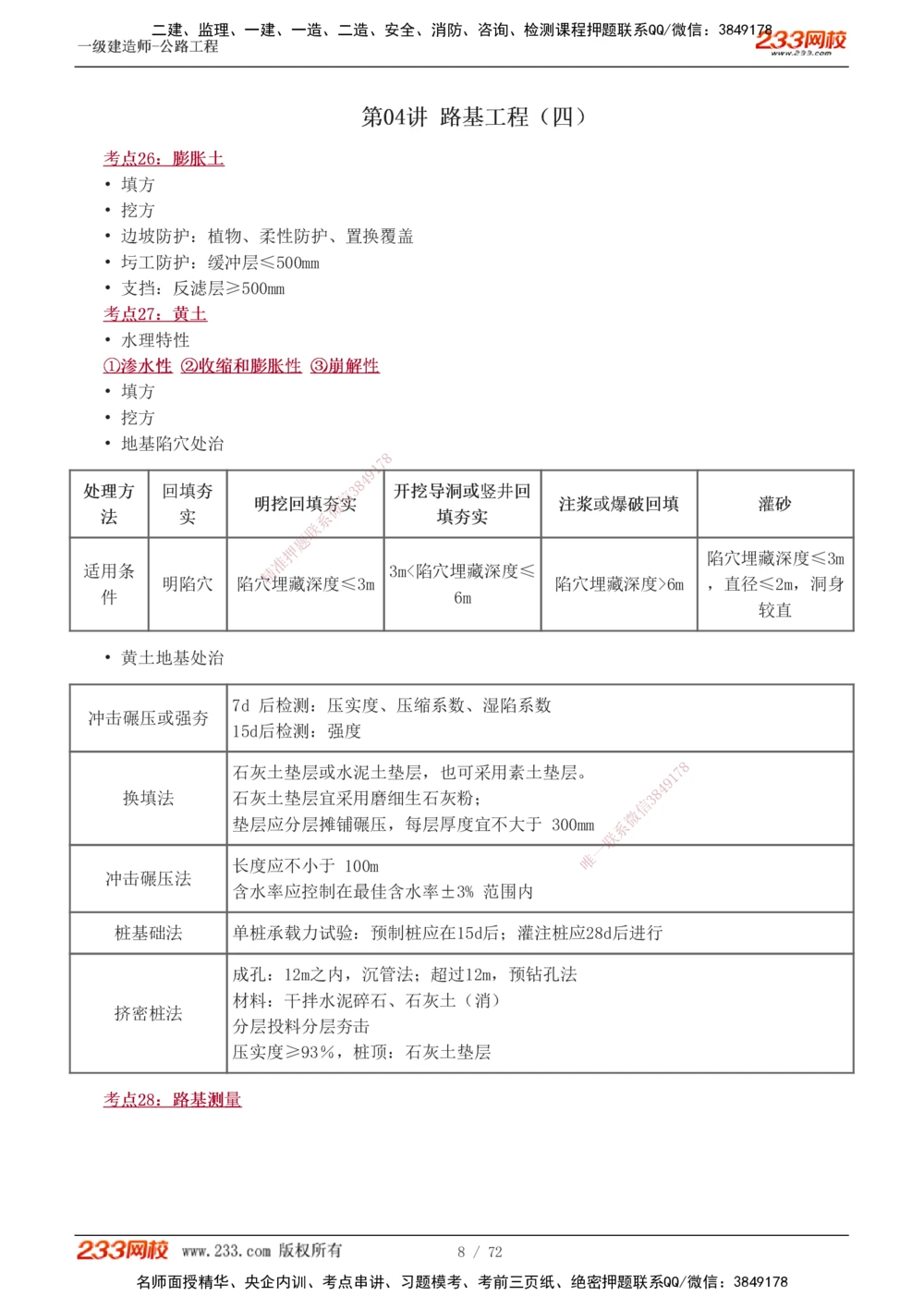 1-15_2026年一级建造师_2026年一建公路_2025年一建公路SVIP_04-冲刺串讲✿考点强化✿小灶集训_20-公路《高频考点班》安慧233