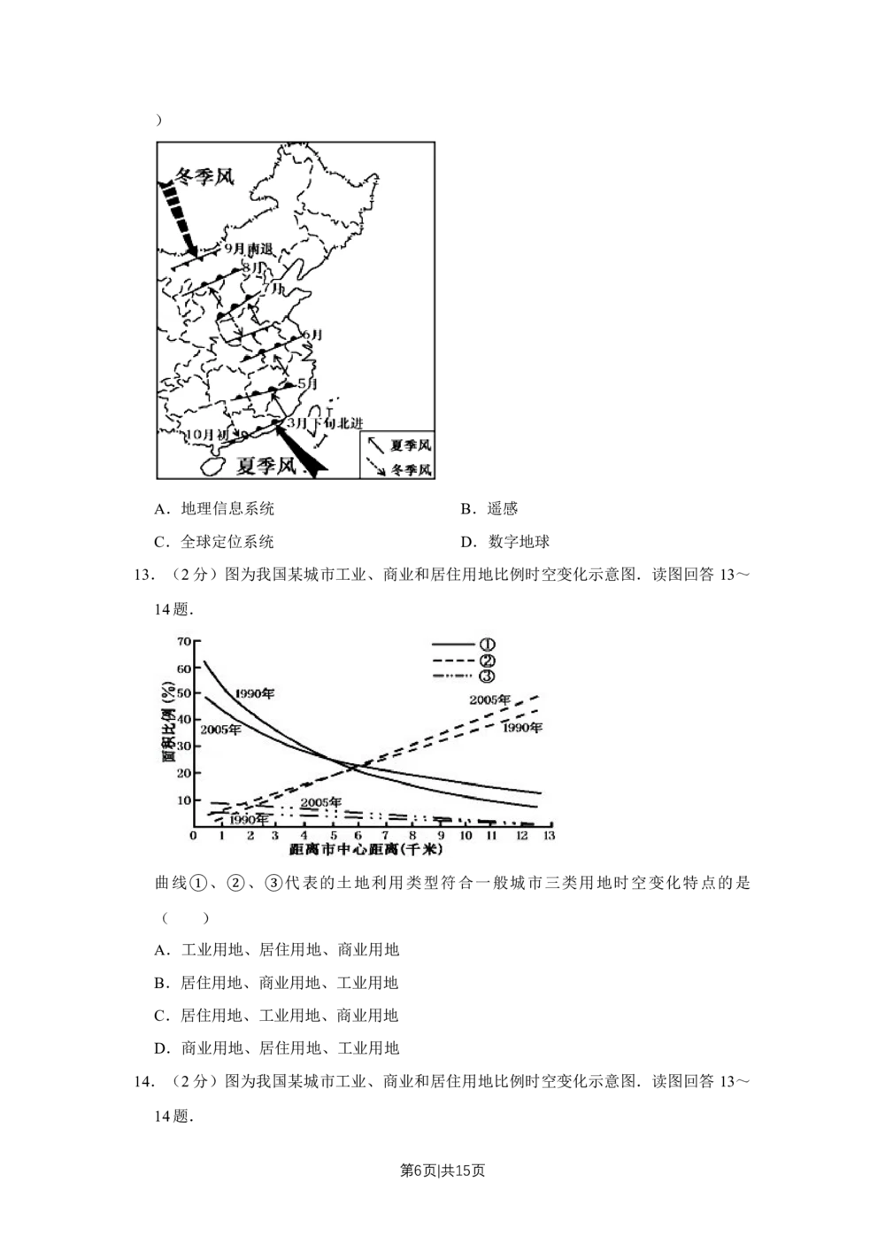 2010年高考地理试卷（江苏）（空白卷）_地理历年高考真题_新&middot;Word版2008-2025&middot;高考地理真题_地理（按省份分类）2008-2025_2008-2025&middot;（江苏）地理高考真题