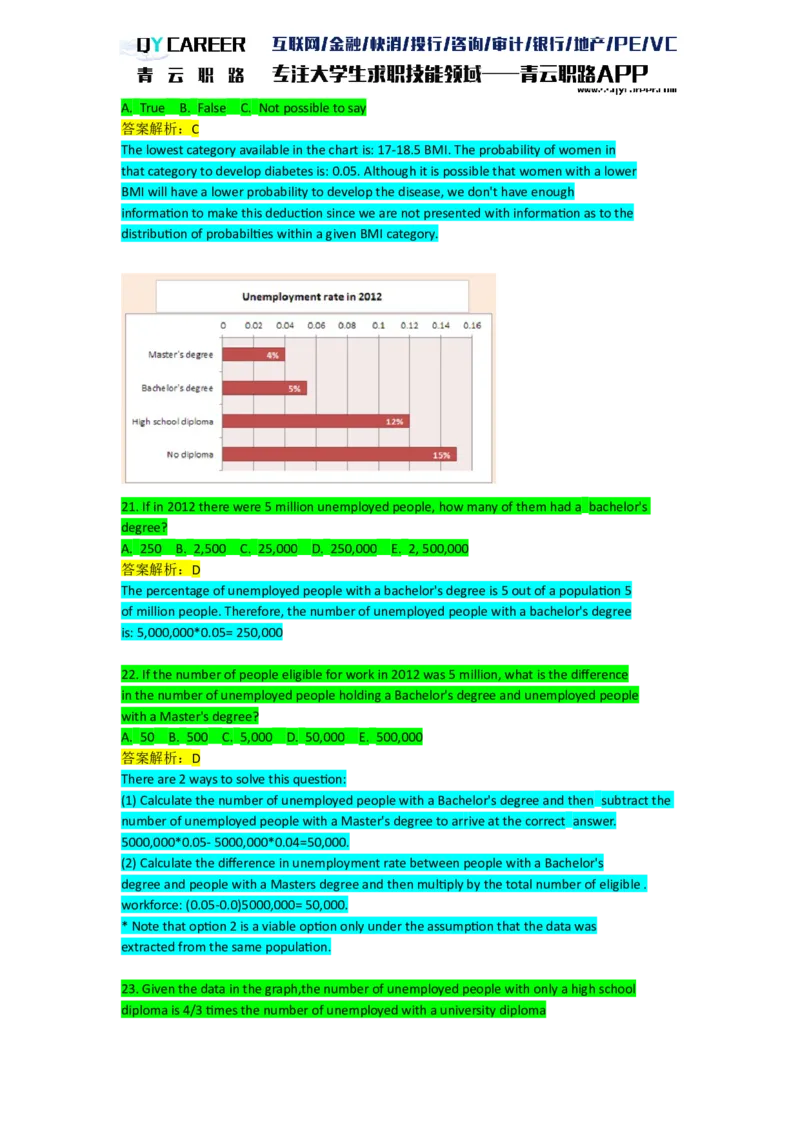 Numericalcomprehension_2025春招题库汇总_十大行测题库_2023年十大热门题库更新中_05、TalentQ汇总_TalentQ笔试题库英文_03、英文-解析版_numerical文字版