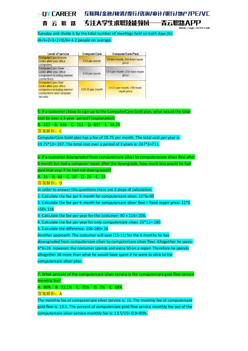 Numericalcomprehension_2025春招题库汇总_十大行测题库_2023年十大热门题库更新中_05、TalentQ汇总_TalentQ笔试题库英文_03、英文-解析版_numerical文字版