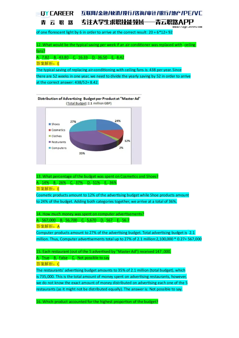 Numericalcomprehension_2025春招题库汇总_十大行测题库_2023年十大热门题库更新中_05、TalentQ汇总_TalentQ笔试题库英文_03、英文-解析版_numerical文字版
