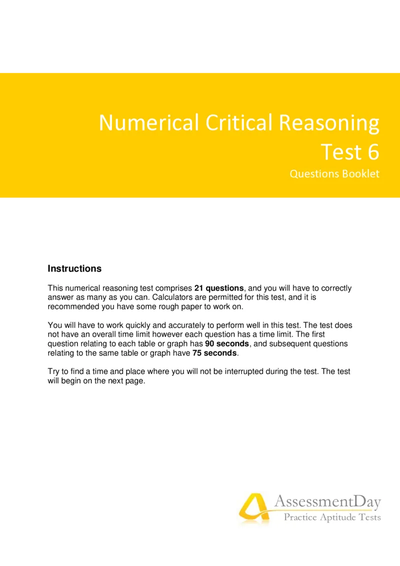 NumericalCriticalReasoningTest6-Questions_2025春招题库汇总_十大行测题库_2023年十大热门题库更新中_05、TalentQ汇总_TalentQ测试题（适合大多数外资银行以及其他企业）_NumericalReasoning