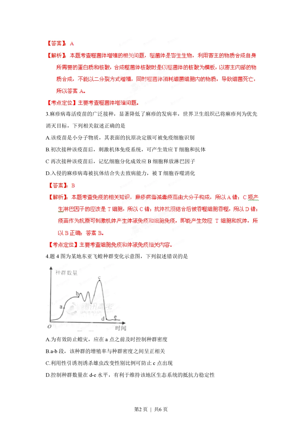 2012年高考生物试卷（重庆）（解析卷）_生物历年高考真题_新&middot;PDF版2008-2025&middot;高考生物真题_生物（按试卷类型分类）2008-2025_自主命题卷&middot;生物（2008-2025）