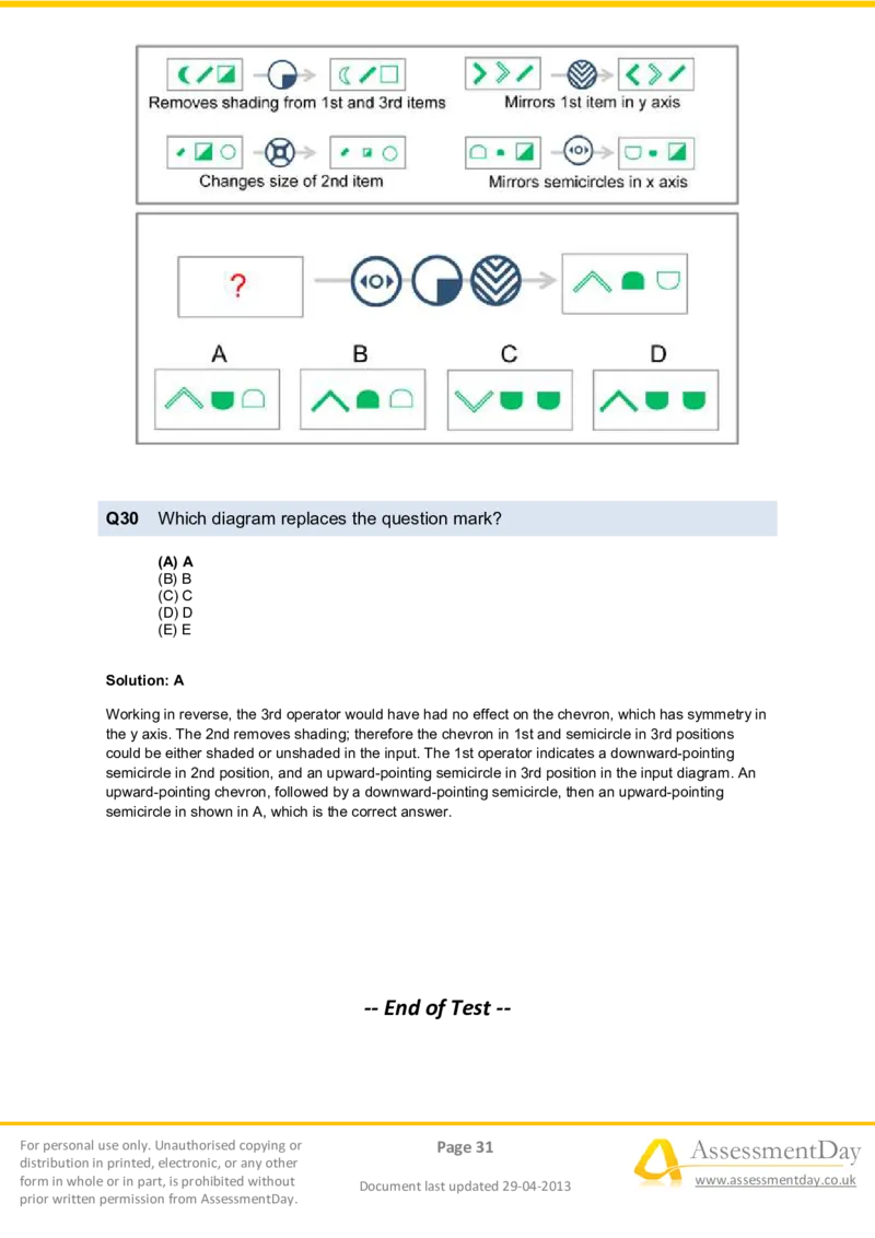 DiagrammaticReasoningTest2-Solutions_2025春招题库汇总_十大行测题库_2023年十大热门题库更新中_05、TalentQ汇总_TalentQ测试题（适合大多数外资银行以及其他企业）_DiagrammaticReasoningTests