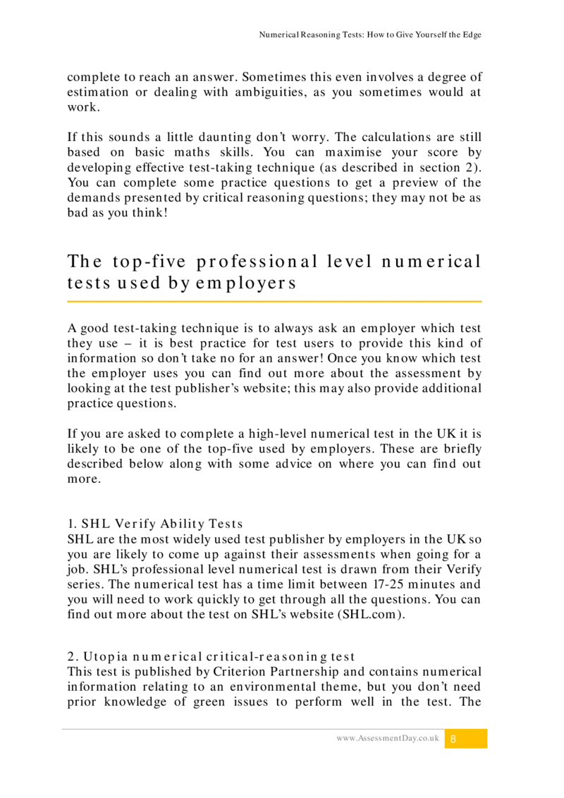 Numerical-Reasoning-Test-Guide_2025春招题库汇总_八大题库-1_04八大汇总_信永中和_专业题综合知识-参考_英文题_NumericalReasoningTests
