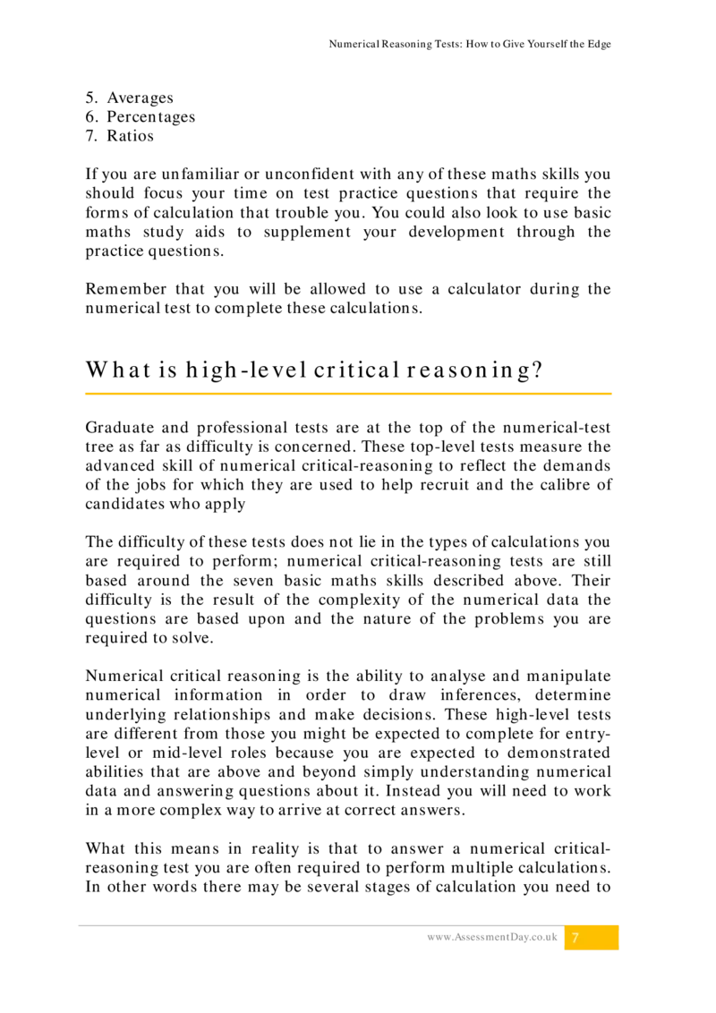 Numerical-Reasoning-Test-Guide_2025春招题库汇总_八大题库-1_04八大汇总_信永中和_专业题综合知识-参考_英文题_NumericalReasoningTests
