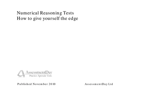 Numerical-Reasoning-Test-Guide_2025春招题库汇总_八大题库-1_04八大汇总_信永中和_专业题综合知识-参考_英文题_NumericalReasoningTests