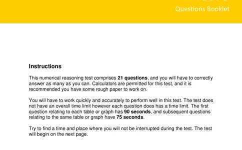 NumericalCriticalReasoningTest9-Questions_2025春招题库汇总_十大行测题库_2023年十大热门题库更新中_05、TalentQ汇总_TalentQ测试题（适合大多数外资银行以及其他企业）_NumericalReasoning