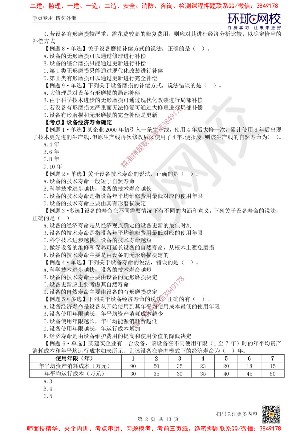 04.2025一建经济精题必练-第4讲-第4-5章设备更新分析及价值工程_2026年一级建造师_2026年一建经济_2025年一建经济SVIP_03-习题精析✿实战特训✿模考通关