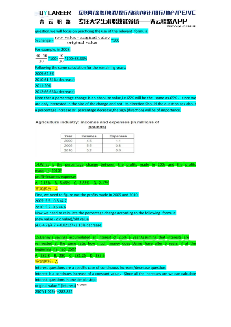 NumericalDrills_2025春招题库汇总_十大行测题库_2023年十大热门题库更新中_05、TalentQ汇总_TalentQ笔试题库英文_03、英文-解析版_numerical文字版