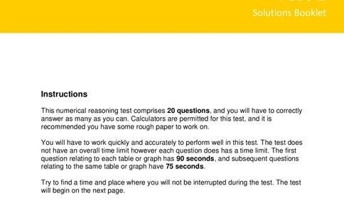 NumericalReasoningTest13-Solutions_2025春招题库汇总_八大题库-1_04八大汇总_信永中和_专业题综合知识-参考_英文题_NumericalReasoningTests