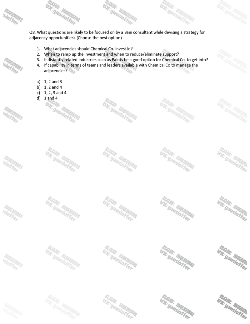 Bain贝恩CN&HKOT第8套_2025春招题库汇总_咨询题库_2023咨询公司合集（7家）_2023贝恩Bain咨询_贝恩CN&HK（hirevue）