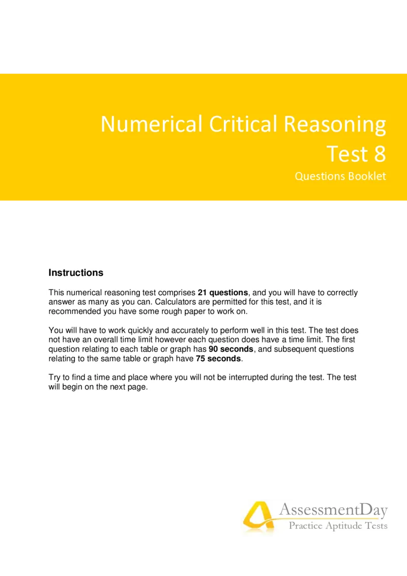 NumericalCriticalReasoningTest8-Questions_2025春招题库汇总_十大行测题库_2023年十大热门题库更新中_05、TalentQ汇总_TalentQ测试题（适合大多数外资银行以及其他企业）_NumericalReasoning