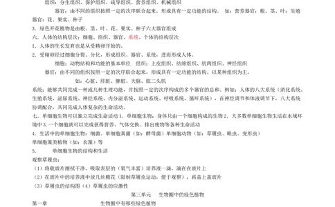 00初中生物知识点归纳汇总_河北省历年中考真题_6.河北生物（22-25）缺23_99