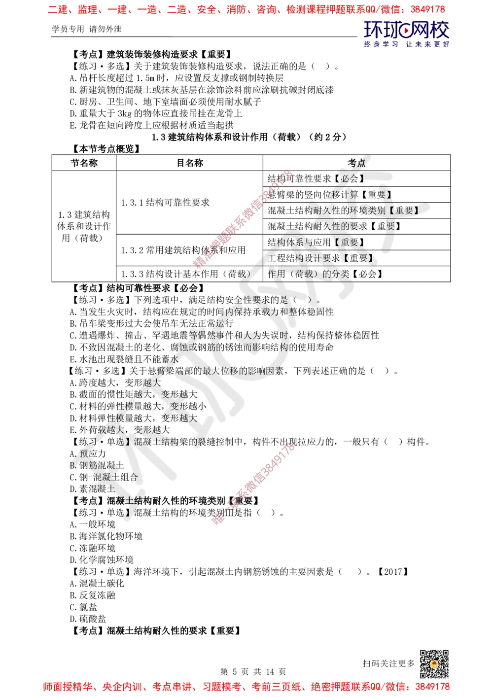 01.2025一建建筑精题必练-第1讲-第1章建筑工程设计与构造要求_2026年一级建造师_2026年一建建筑_2025年一建建筑SVIP_03-习题精析✿实战特训✿模考通关
