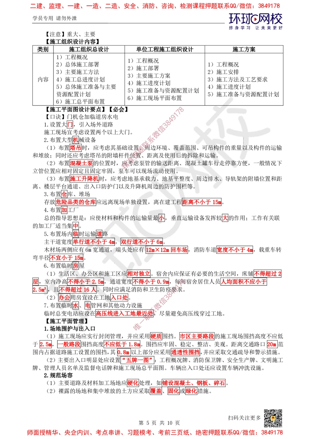 07.2025一建建筑案例特训-第7讲-施工组织、绿色建造及环境管理（1）_2026年一级建造师_2026年一建建筑_2025年一建建筑SVIP_04-冲刺串讲✿考点强化✿小灶集训