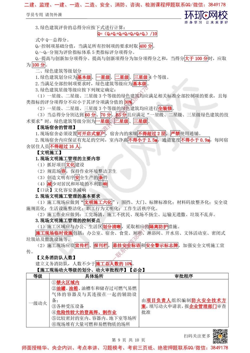 07.2025一建建筑案例特训-第7讲-施工组织、绿色建造及环境管理（1）_2026年一级建造师_2026年一建建筑_2025年一建建筑SVIP_04-冲刺串讲✿考点强化✿小灶集训