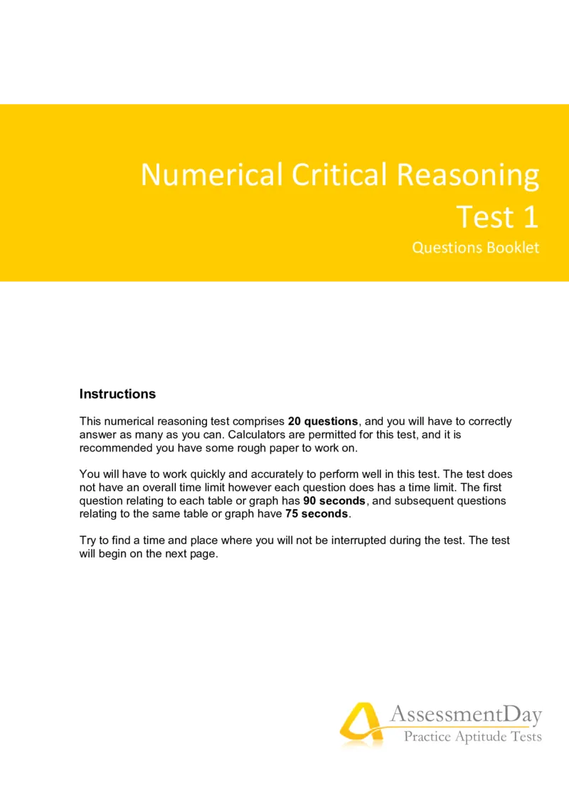 NumericalReasoningTest13-Questions_2025春招题库汇总_八大题库-1_04八大汇总_信永中和_专业题综合知识-参考_英文题_NumericalReasoningTests