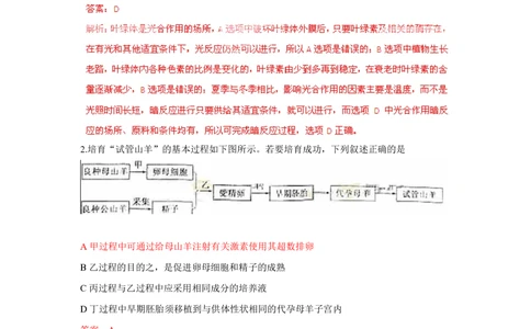2011年高考生物试卷（浙江）（解析卷）_生物历年高考真题_新&middot;PDF版2008-2025&middot;高考生物真题_生物（按试卷类型分类）2008-2025_自主命题卷&middot;生物（2008-2025）_浙江自主命题&middot;生物（2008-2025）