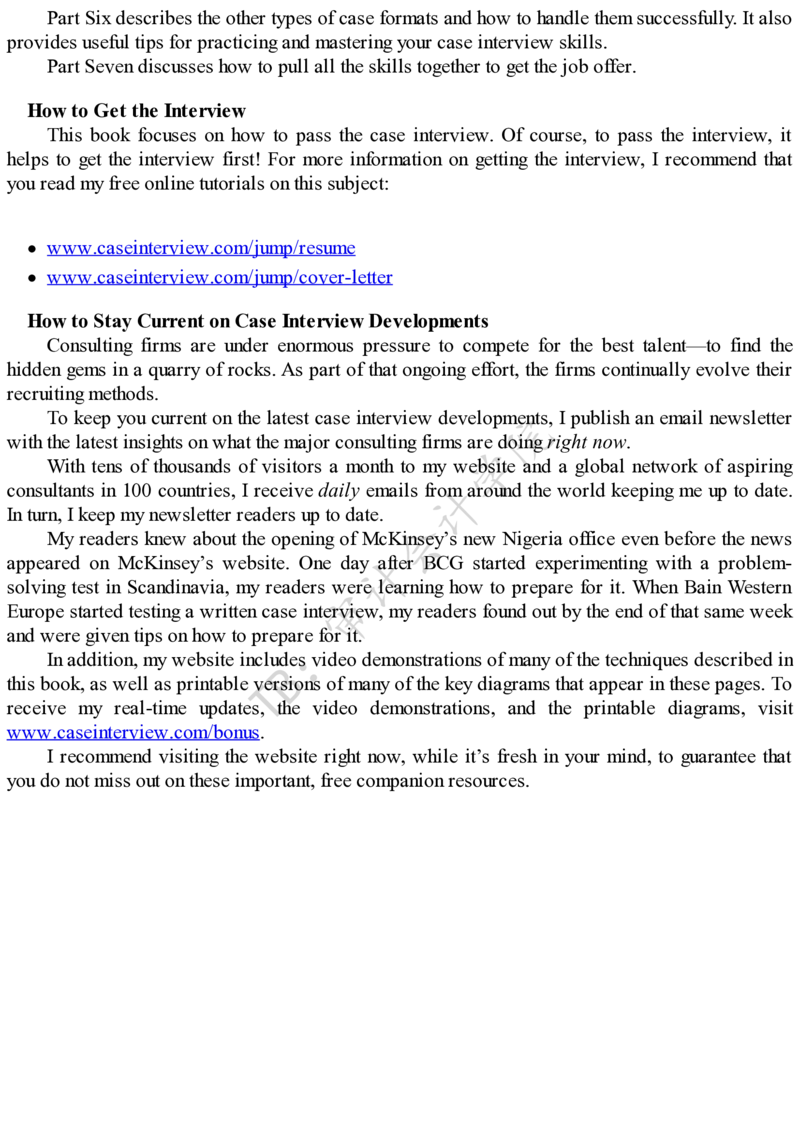 CaseInterviewSecrets_AFormerMcKinseyInterviewerRevtoGetMultipleJobOf_2025春招题库汇总_四大case题库_2023四大面试资料（免费更新3个月）_模型&方法论（学习case分析思路）_方法