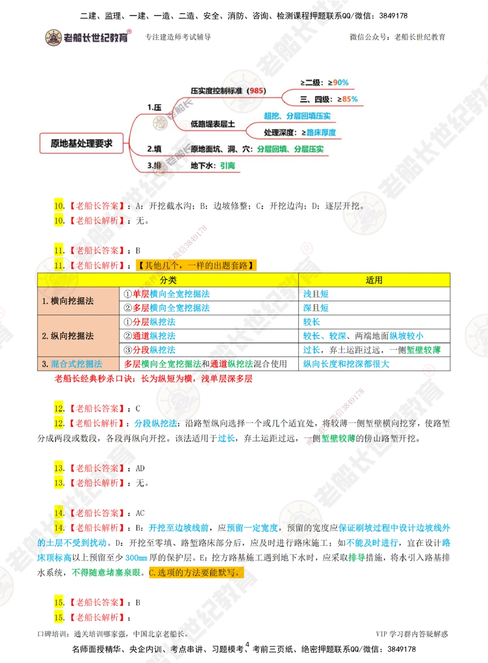 01老船长一建公路&mdash;&mdash;点题强化直播01-答案_2026年一级建造师_2026年一建公路_2025年一建公路SVIP_04-冲刺串讲✿考点强化✿小灶集训_21-公路《点题强化班》老船长JQ推荐_讲义