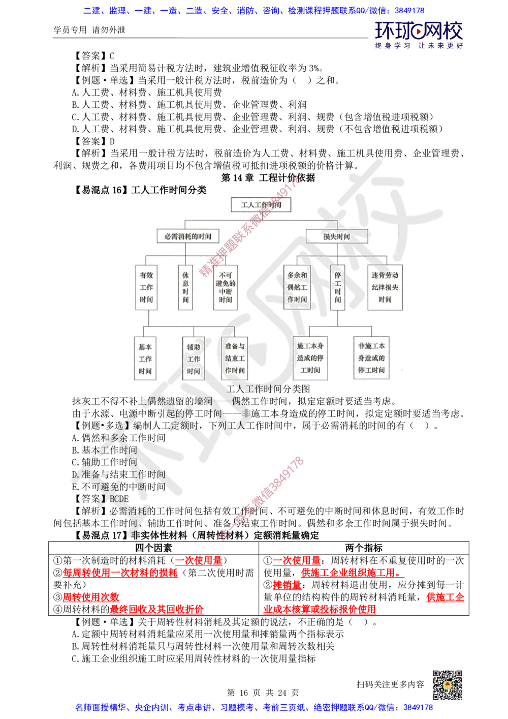 03.2025环球网校一级建造师《建设工程经济》专题三：易混知识点_2026年一级建造师_2026年一建经济_2025年一建经济SVIP_04-冲刺串讲✿考点强化✿小灶集训