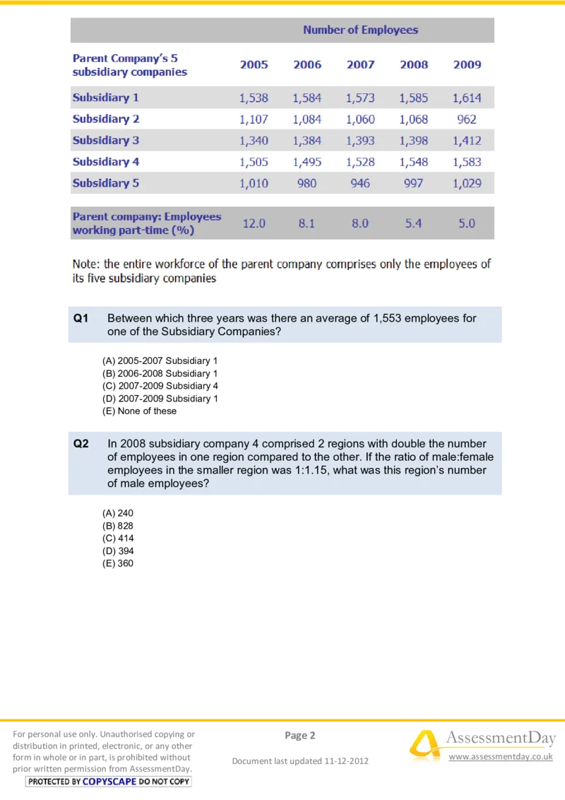NumericalReasoningTest11-Questions_2025春招题库汇总_八大题库-1_04八大汇总_信永中和_专业题综合知识-参考_英文题_NumericalReasoningTests