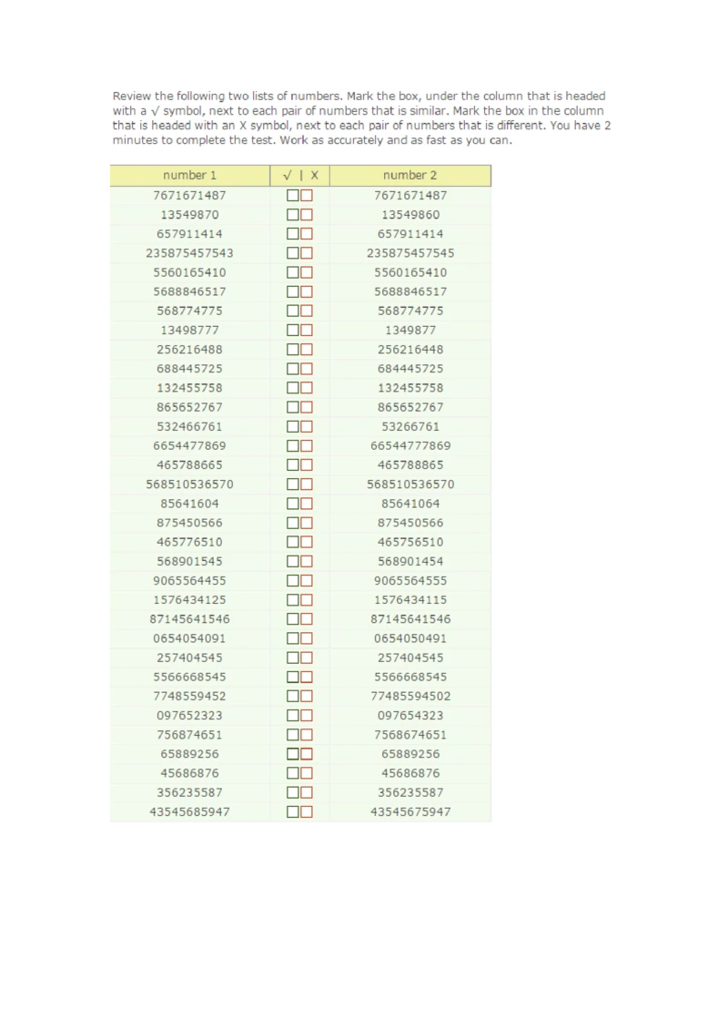 Checkingpractice#3numbers完成_2025春招题库汇总_快消题库-1_快消汇总_2023金佰利最新题库（TalentQ）_TalentQ笔试题库_ErrorChecking