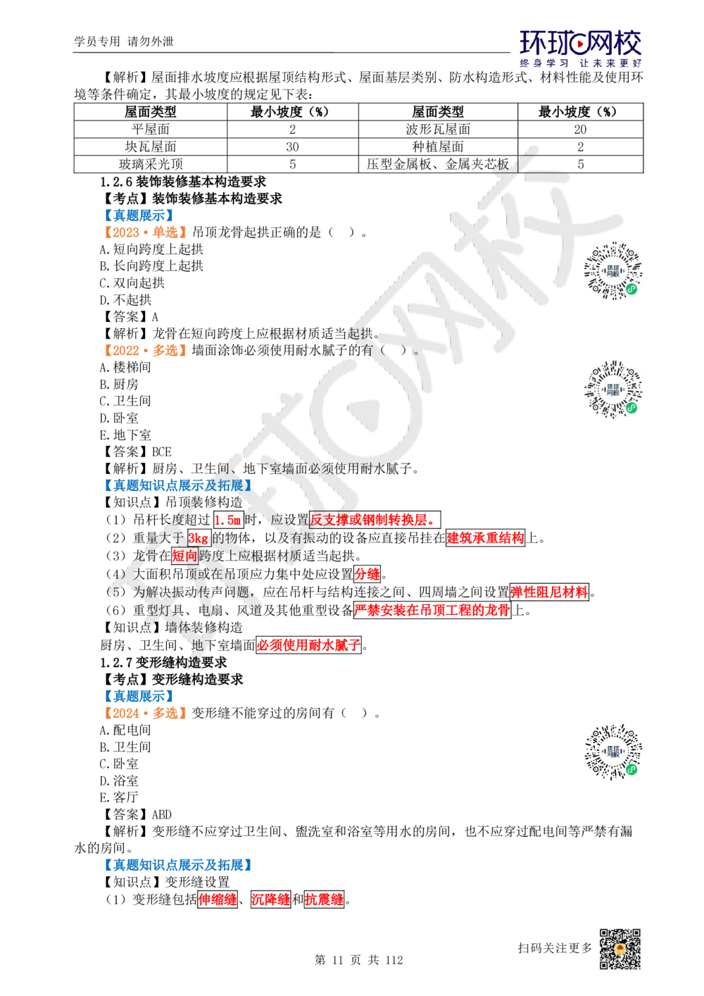 01.2025环球网校一级建造师《建筑工程管理与实务》真题透析_2026年一级建造师_2026年一建建筑_2025年一建建筑SVIP_03-习题精析✿实战特训✿模考通关_36-建筑《真题透析班》刘月HQ